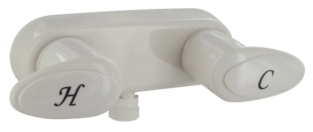 PF223241 – VALTERRA LLC Shower Control Valve, 2 Valve Single Piece Wall Mount 1/4 Turn Washerless Valve 4 Inch Center...